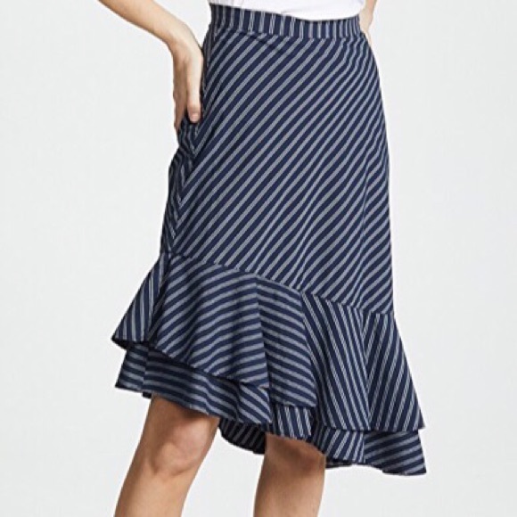 🍭🆕 Joie ღ Menswear Inspo ღ Yenene Skirt  ღ Navy - Picture 8 of 8